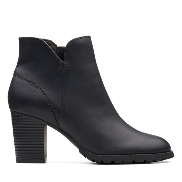 Clarks Womens Verona Trish Ankle Boots Black | UK-8750231 - Click Image to Close